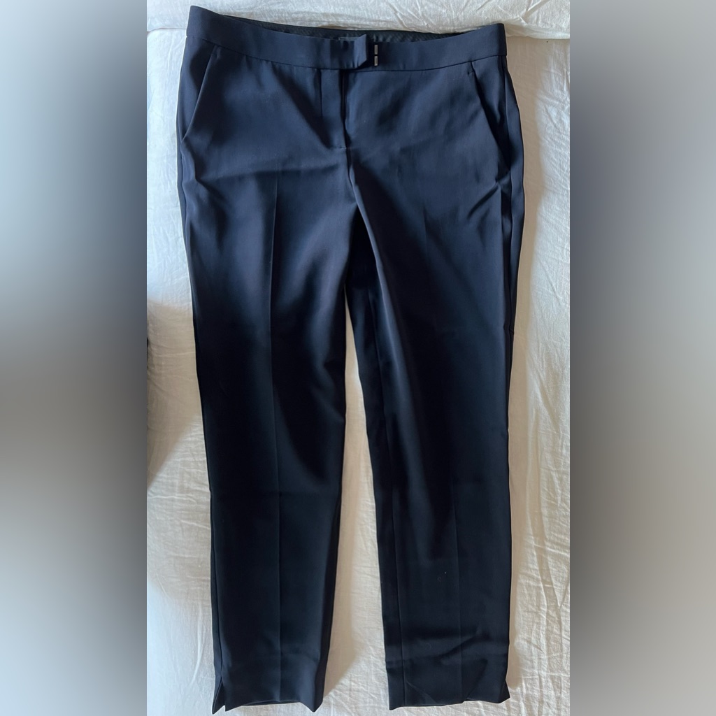 Theory Dark Blue Dress Straight Leg Pants